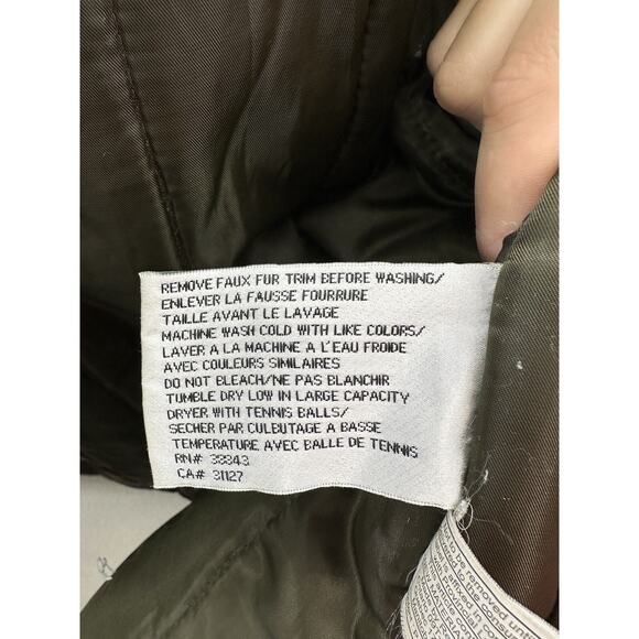 Womens DKNY Jacket Size XS Green Hooded Hidden Zip Up - Picture 11 of 16